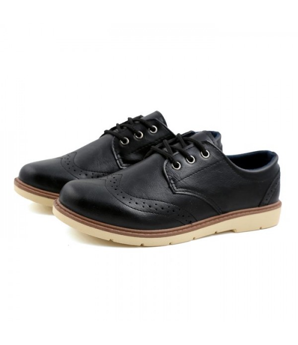 Men Leather Shoes British Brogue Business Comfort ...