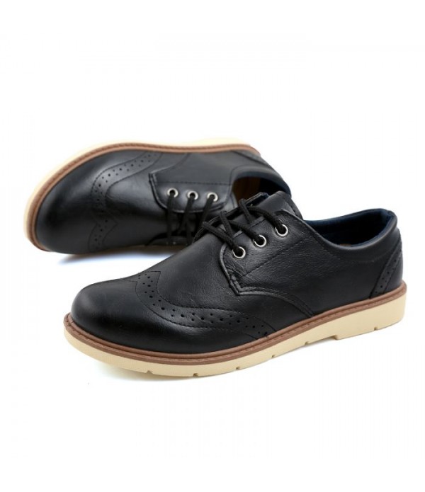 Men Leather Shoes British Brogue Business Comfort Shoes