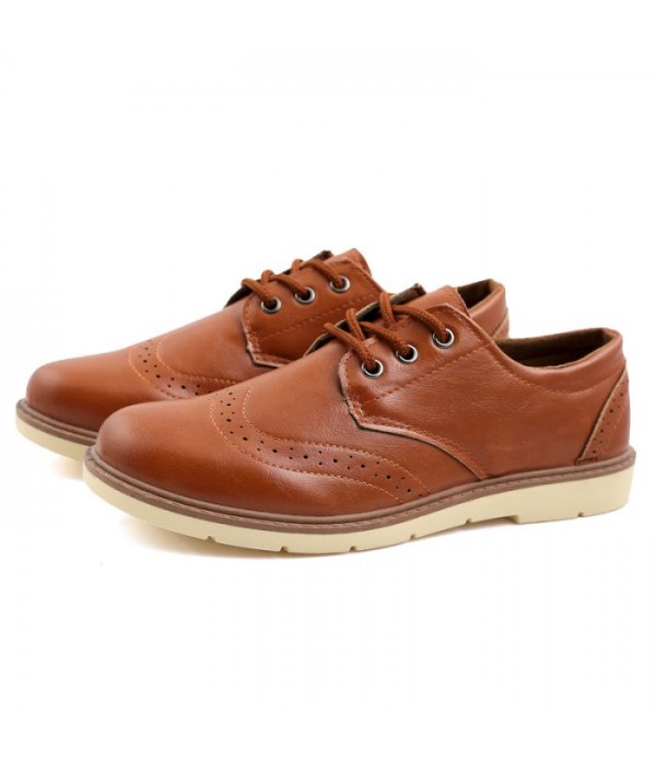 Men Leather Shoes British Brogue Business Comfort Shoes