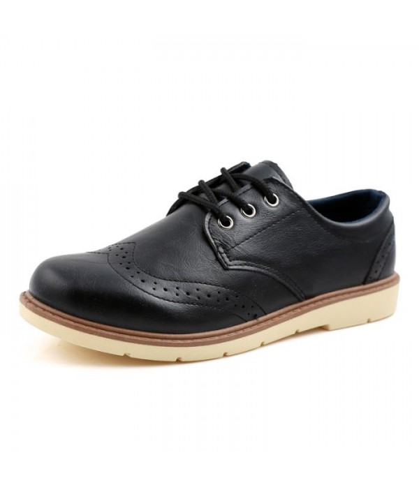 Men Leather Shoes British Brogue Business Comfort Shoes