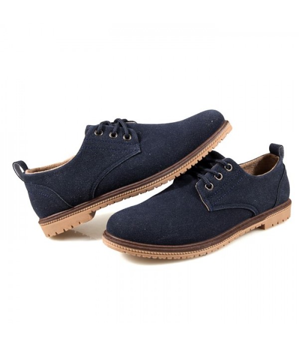 Men Comfort Shoes British Oxford Suede Leather Shoes