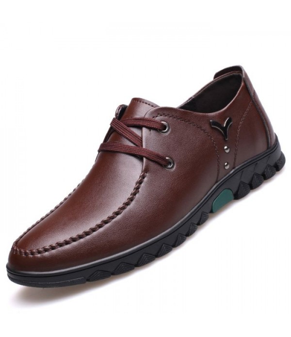 Men Comfort Shoes Genuine Leather Moc Toe Italian ...