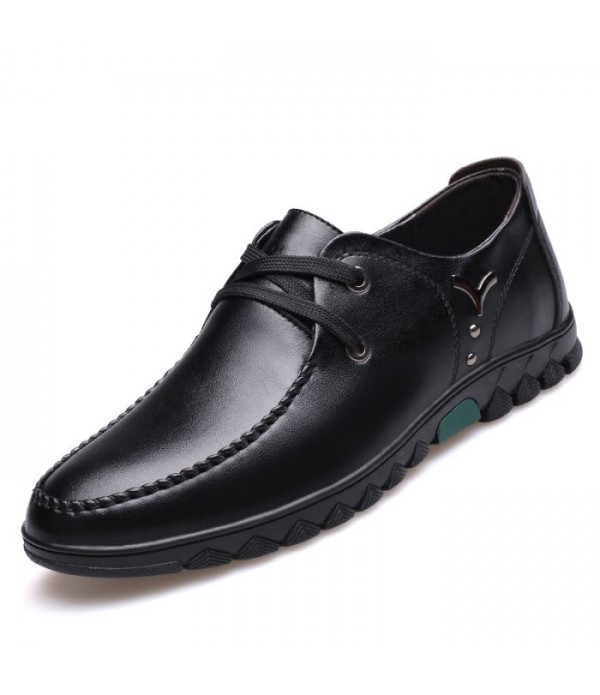 Men Comfort Shoes Genuine Leather Moc Toe Italian Shoes