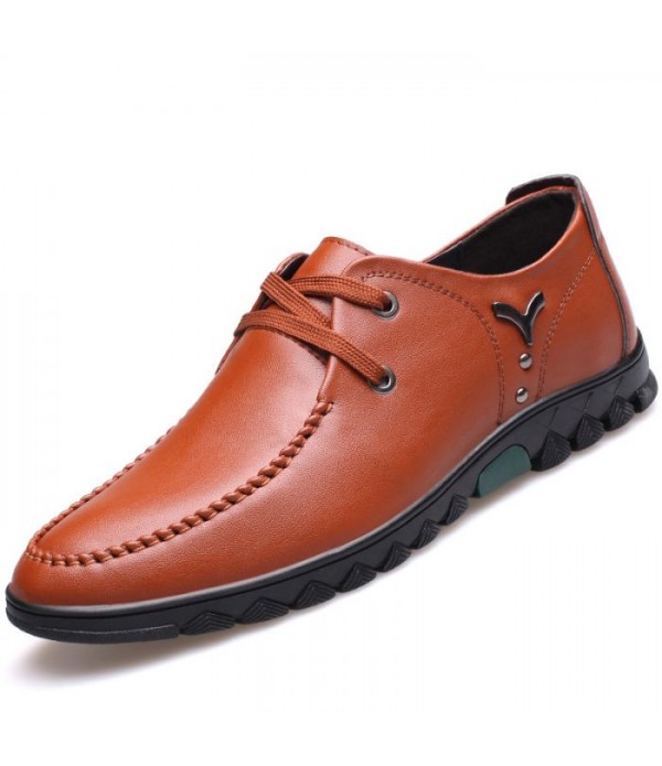 Men Comfort Shoes Genuine Leather Moc Toe Italian Shoes