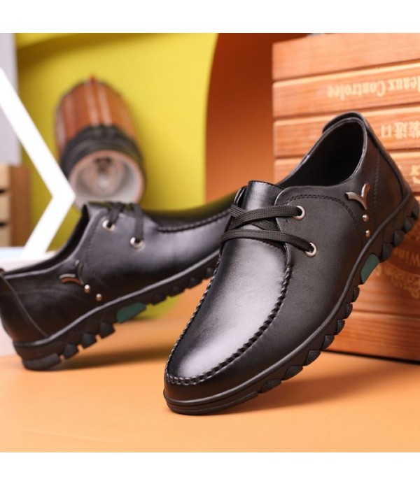 Men Comfort Shoes Genuine Leather Moc Toe Italian Shoes