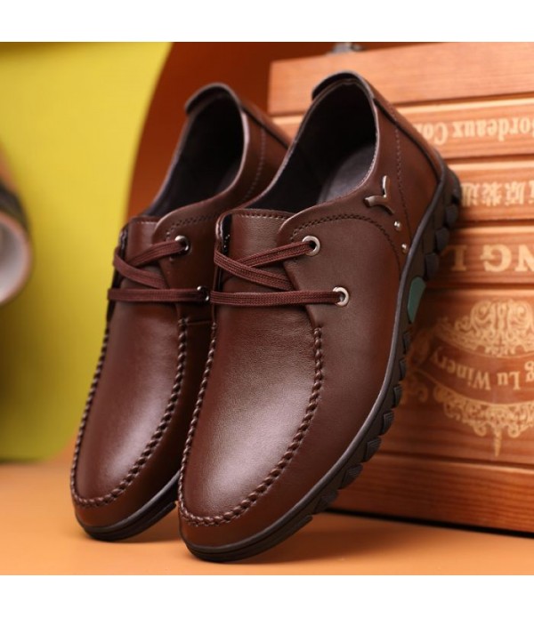 Men Comfort Shoes Genuine Leather Moc Toe Italian Shoes