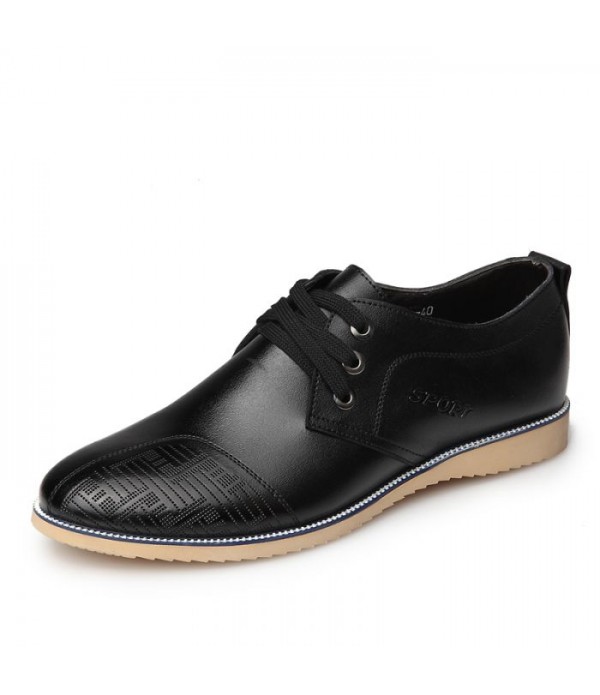 Men Comfort Shoes Genuine Leather Perforated Toe S...