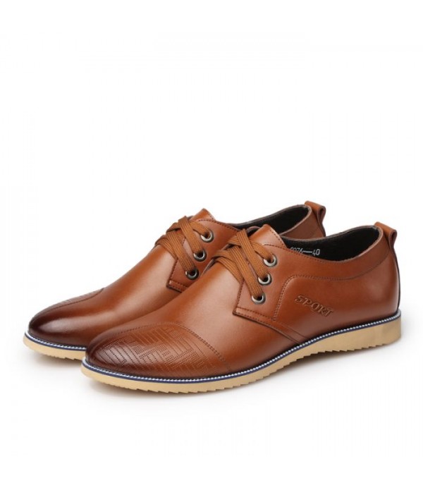 Men Comfort Shoes Genuine Leather Perforated Toe Shoes