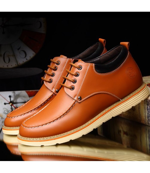 Men Boots Mid Top Genuine Leather Comfort Shoes