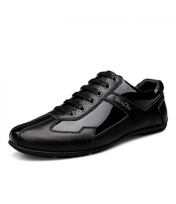 Men Comfort Shoes Genuine Leather Casual Fashion Walking Shoes