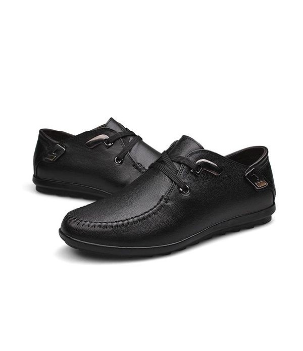 Men Comfort Shoes Genuine Leather Moc Toe Driving ...