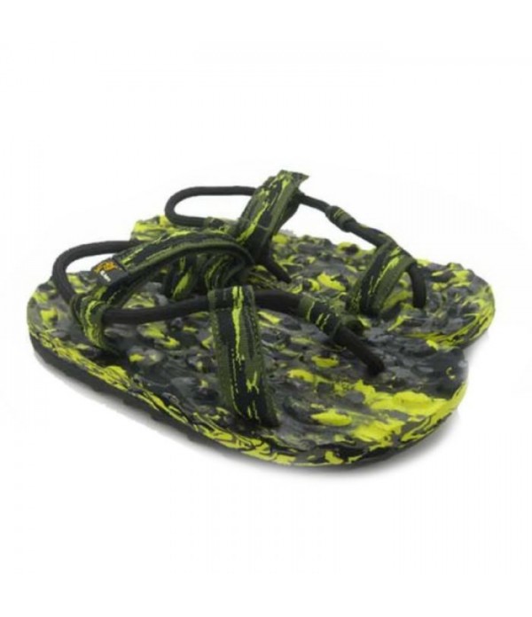 Women's Flip Flop Sandals Comfort Floral Velcro Closure, Yellow