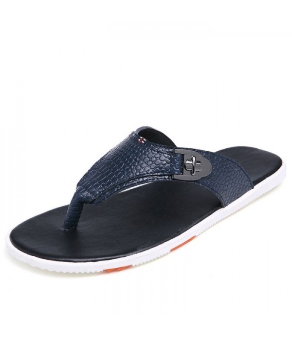 Men's Flip-Flops Comfortable Leather Beach Sandals