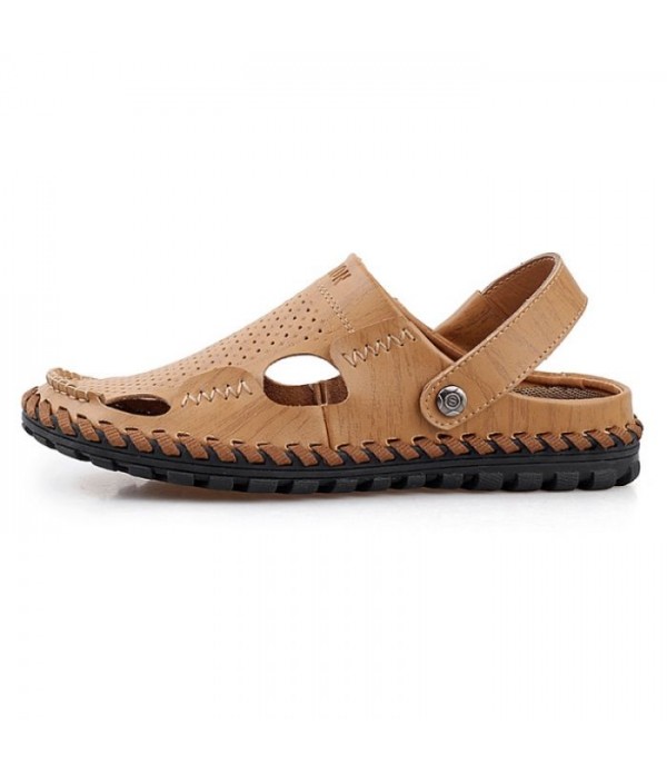 Men's Breathable Comfortable Leather Mule Sandals