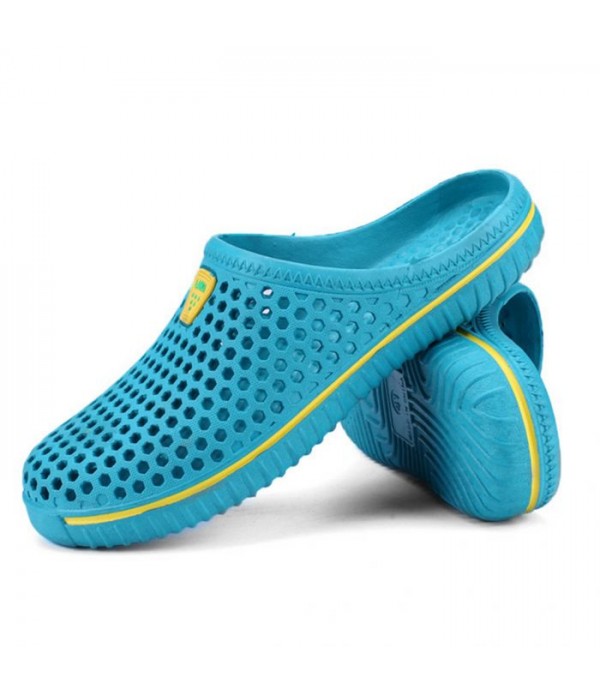 Hollow-out Breathable Soft PVC Unisex Leisure Slippers