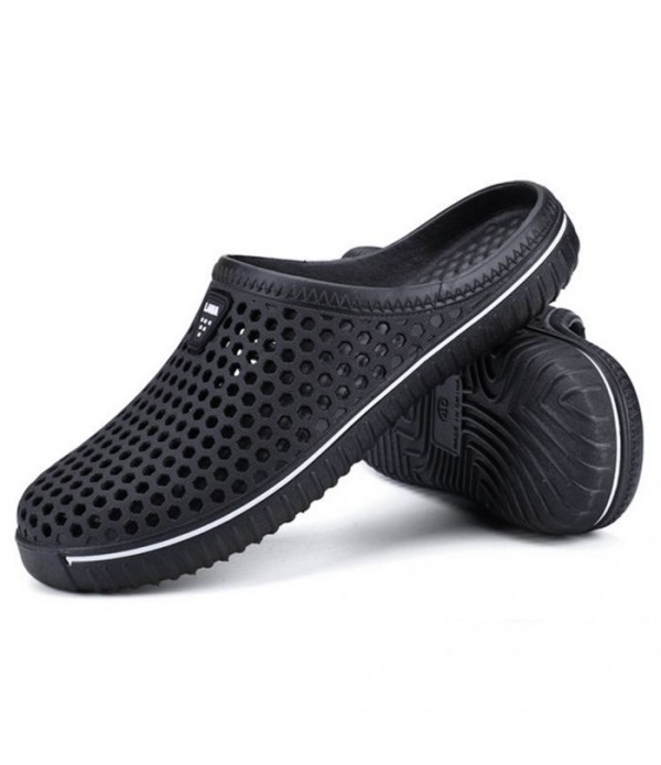 Hollow-out Breathable Soft PVC Unisex Leisure Slippers