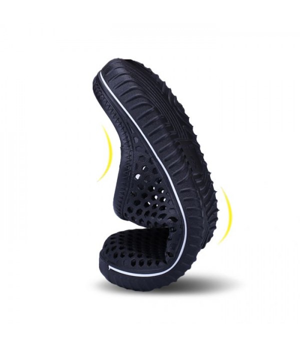 Hollow-out Breathable Soft PVC Unisex Leisure Slippers