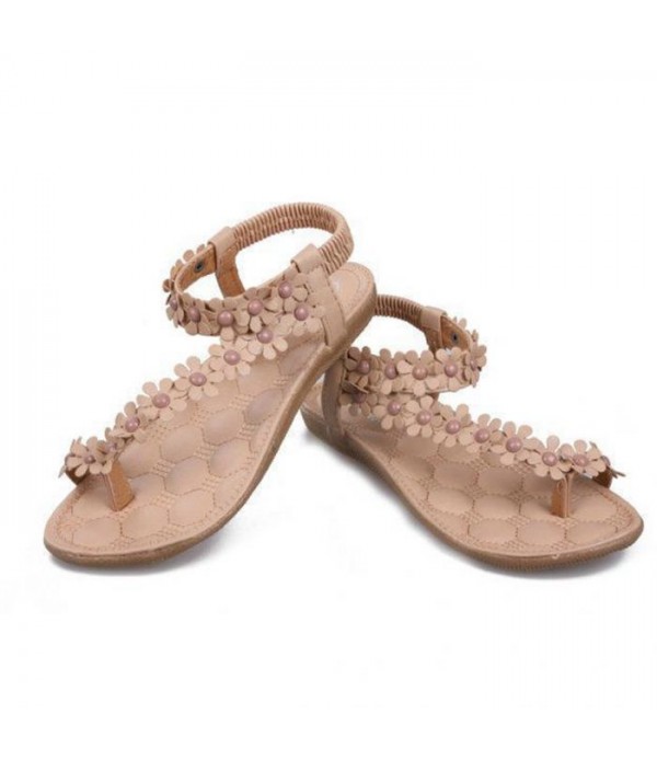 Women's Bohemia Flower Flip-Flop Flat Sandals For Summer