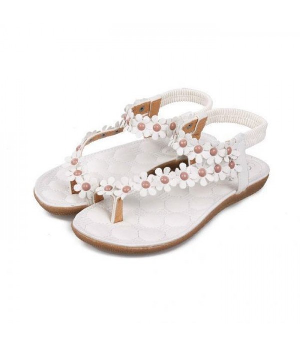 Women's Bohemia Flower Flip-Flop Flat Sandals For Summer